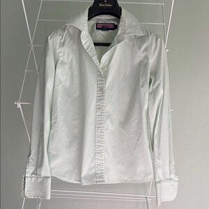 Vineyard Vines Light Green Striped Shirt